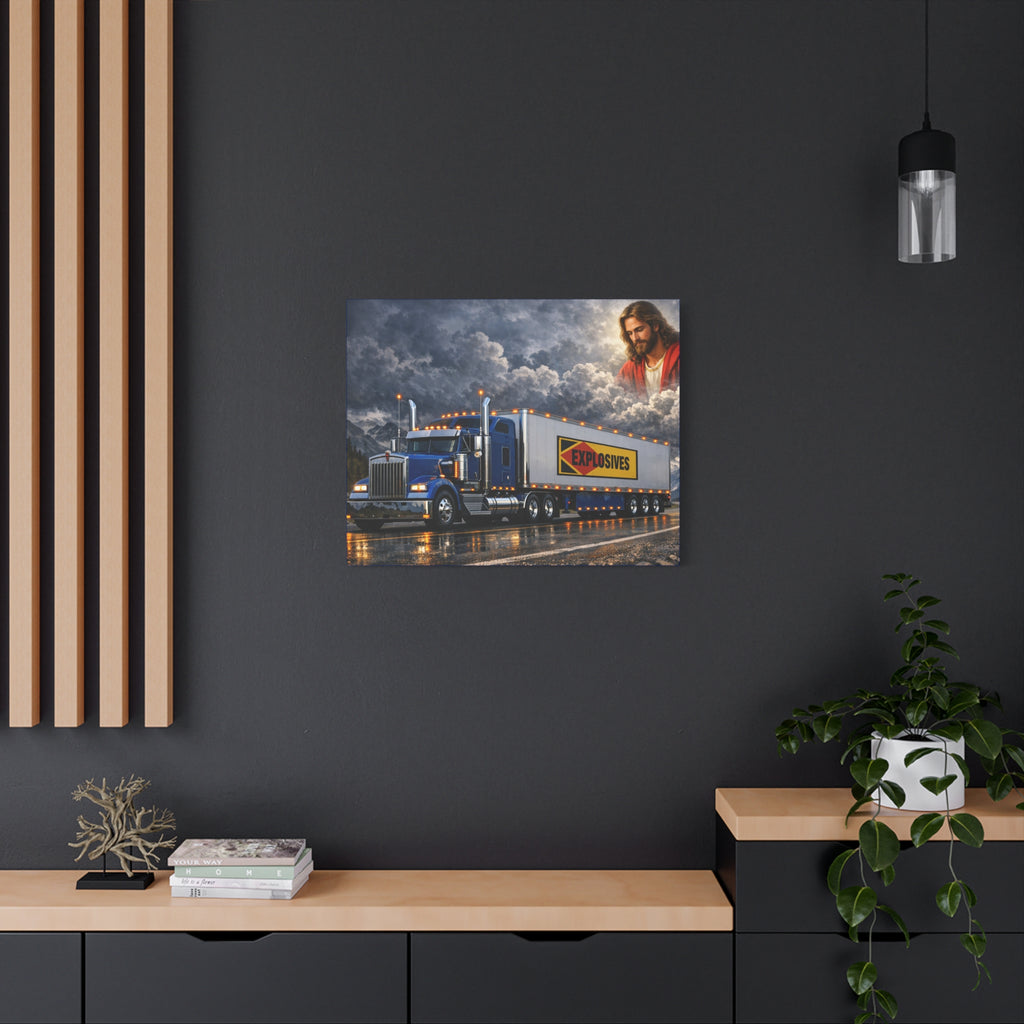 Trucking with Jesus/Matte Canvas, Stretched, 1.25"