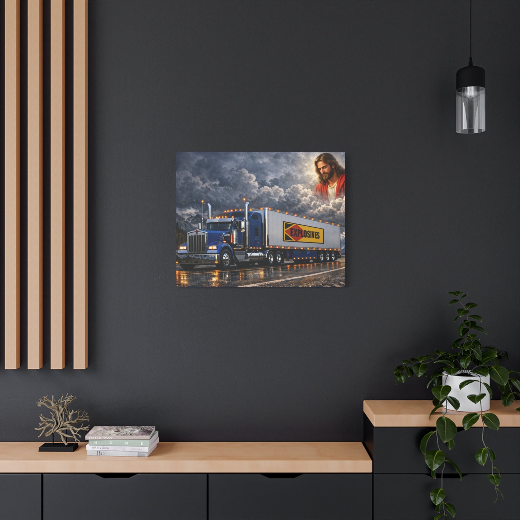 Trucking with Jesus/Matte Canvas, Stretched, 1.25"