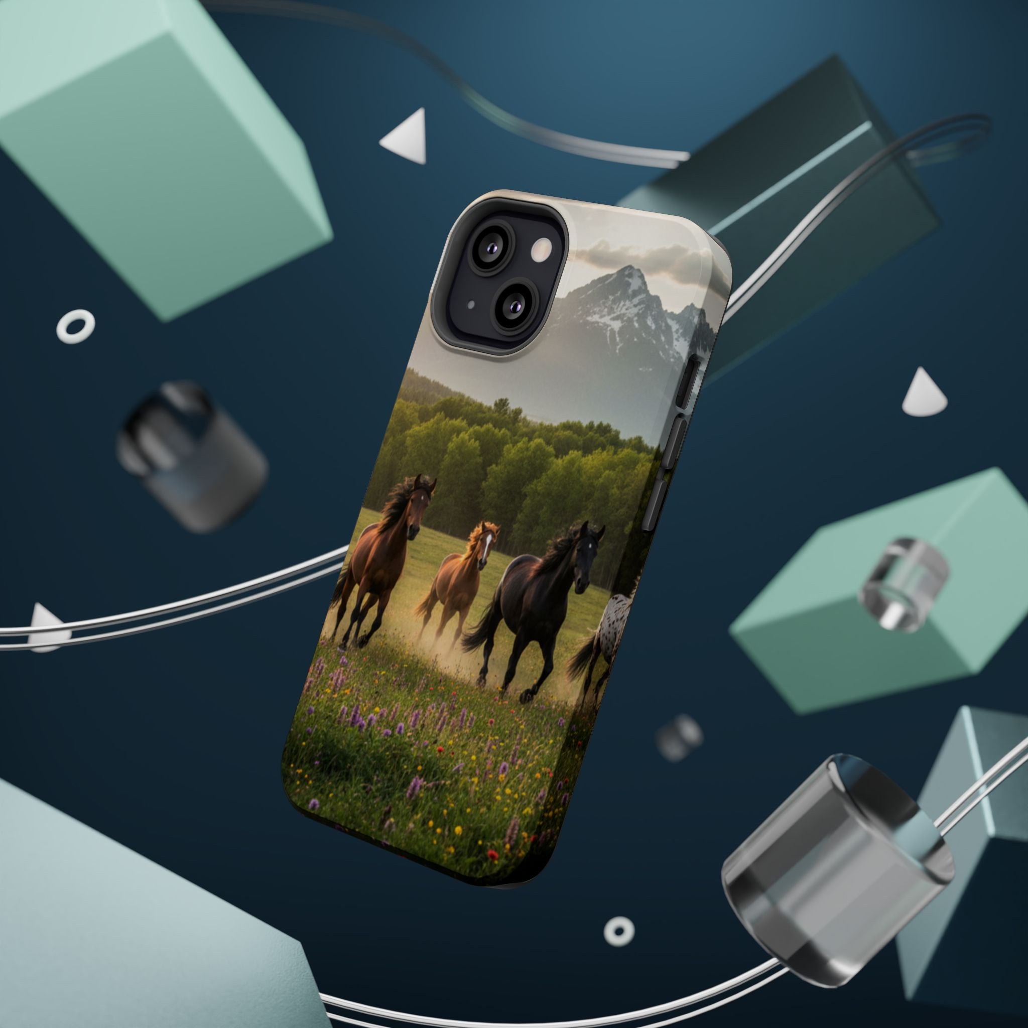 Running Horses Phone Case | Magnetic Impact-Resistant Case