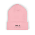 Print It Your Way beanie | Cuffed Embroidered Beanie, Custom Text