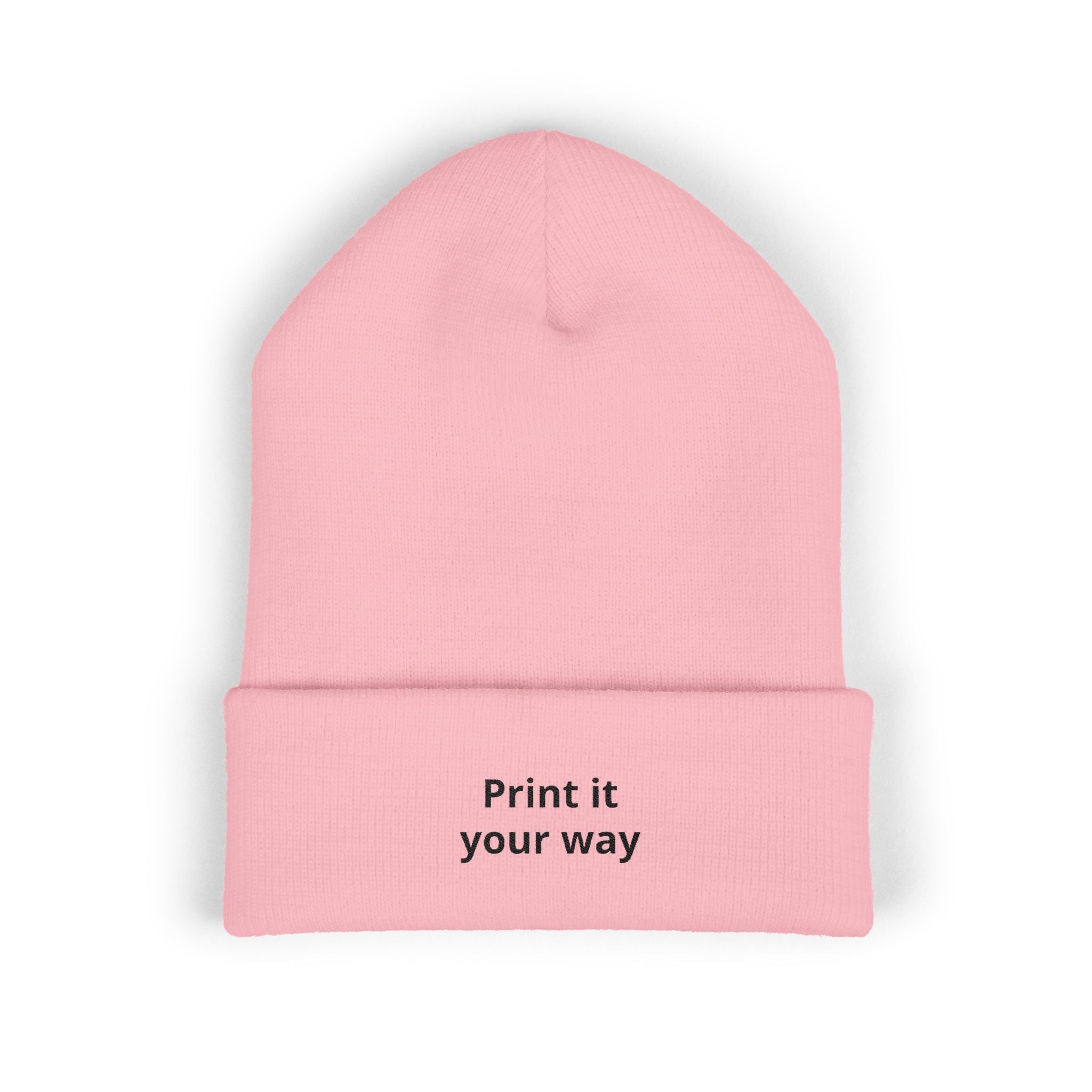 Print It Your Way beanie | Cuffed Embroidered Beanie, Custom Text