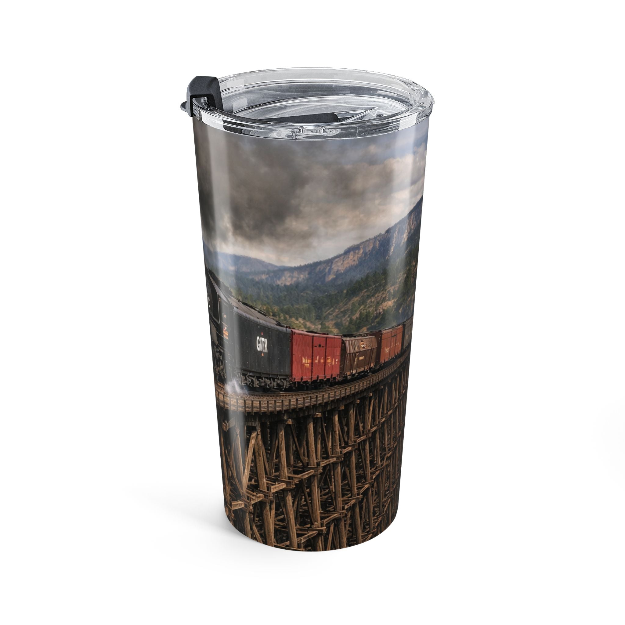 Union Pacific Steam Train Tumbler 20oz | Vintage Locomotive Travel Cup