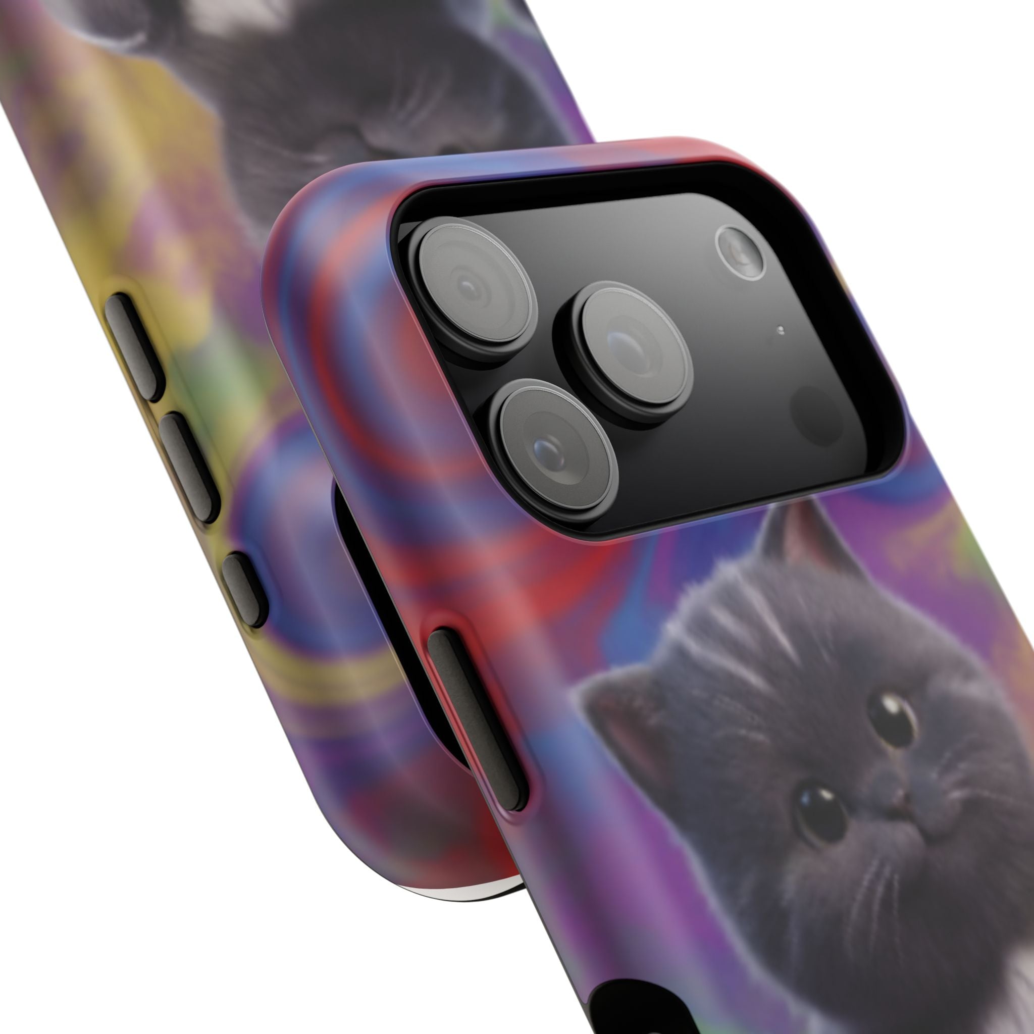 Kawaii Gray Kitten phone case | Impact-Resistant Case