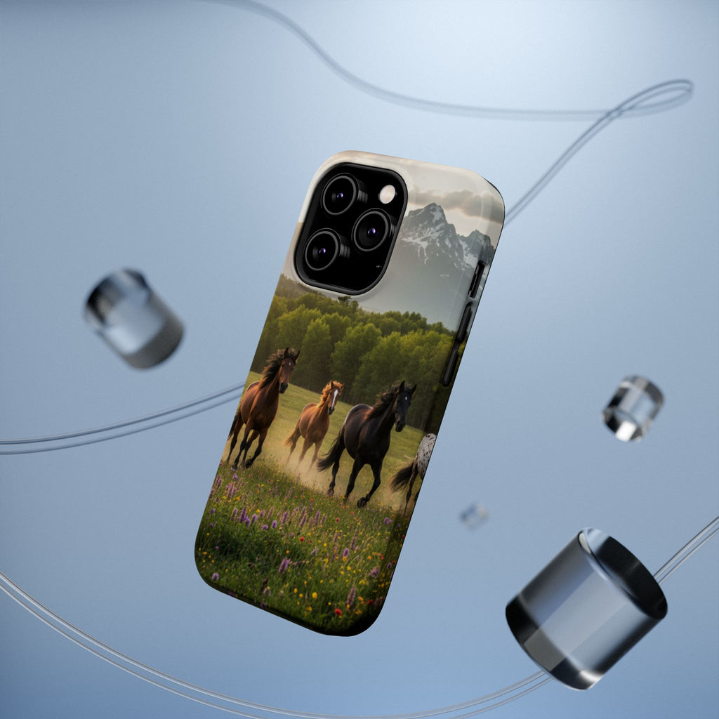 Running Horses Phone Case | Magnetic Impact-Resistant Case