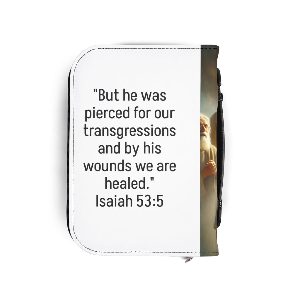 Bible Cover/Jesus Crucifixion/Personalized /100% PU Leather/ Zippered Cover
