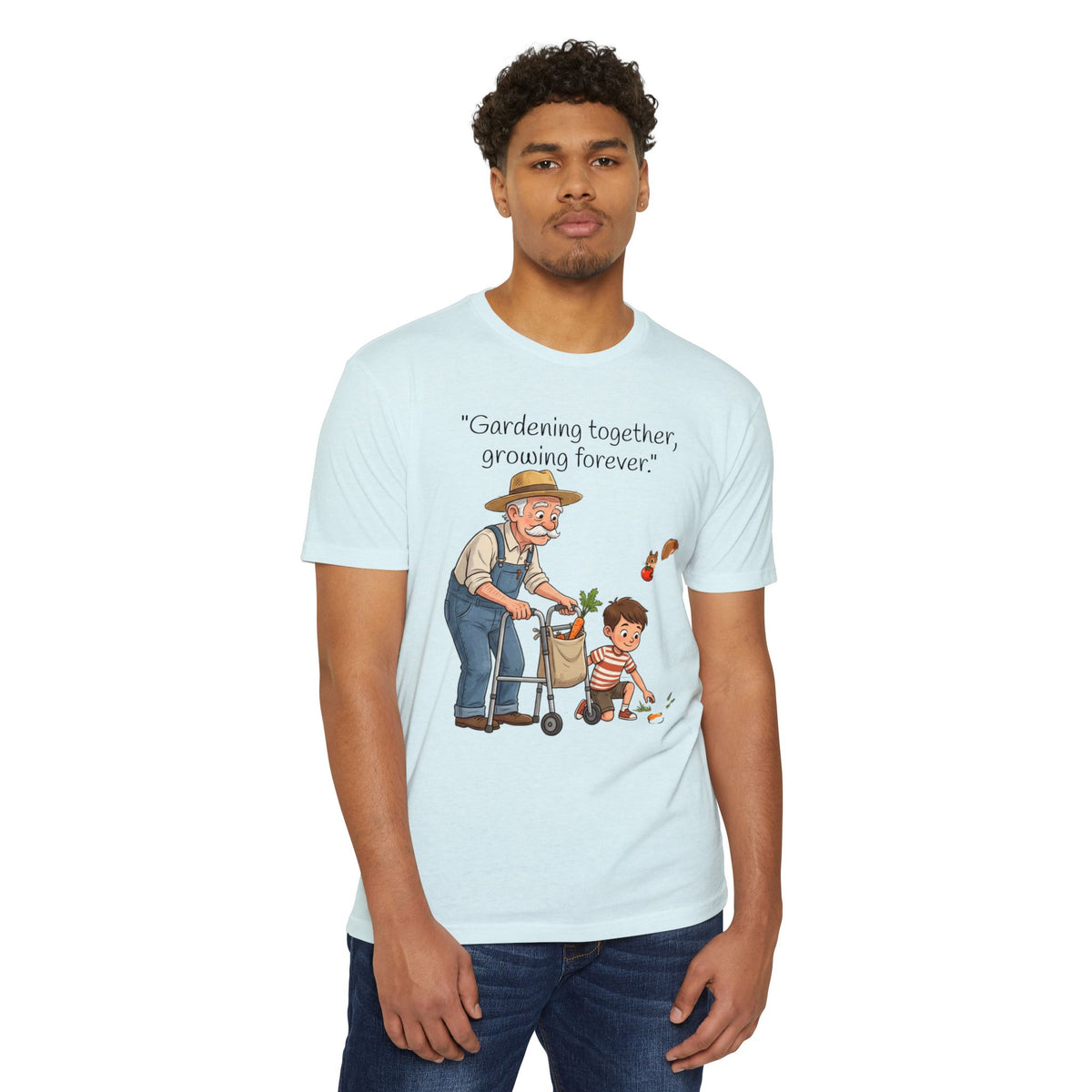 Gardening Together T-Shirt — "Gardening together, growing forever." Grandparent & Child Garden Tee