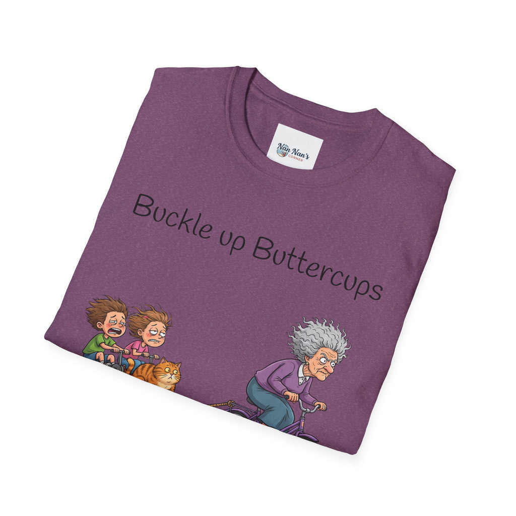 T-Shirt Buckle Up Buttercups Mom Mom Driving| Funny Grandma Tee