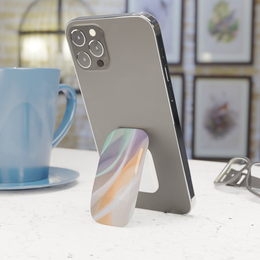 Pastel Abstract Waves Phone Click-On Grip | Phone Grip Stand