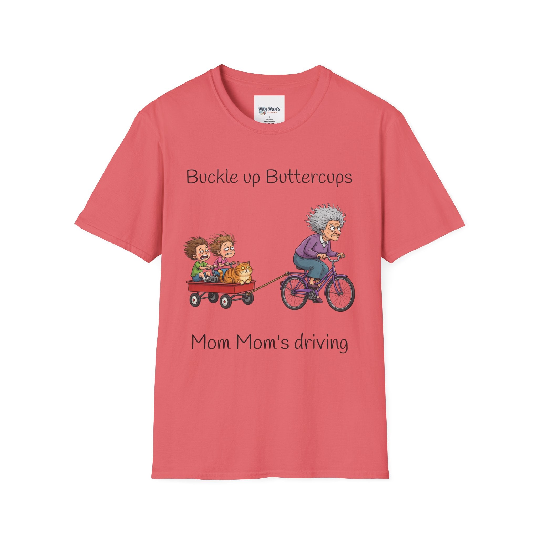 T-Shirt Buckle Up Buttercups Mom Mom Driving| Funny Grandma Tee