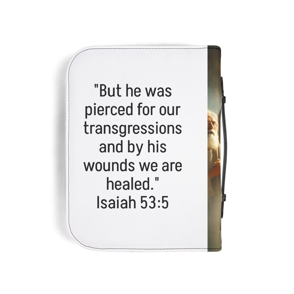 Bible Cover/Jesus Crucifixion/Personalized /100% PU Leather/ Zippered Cover