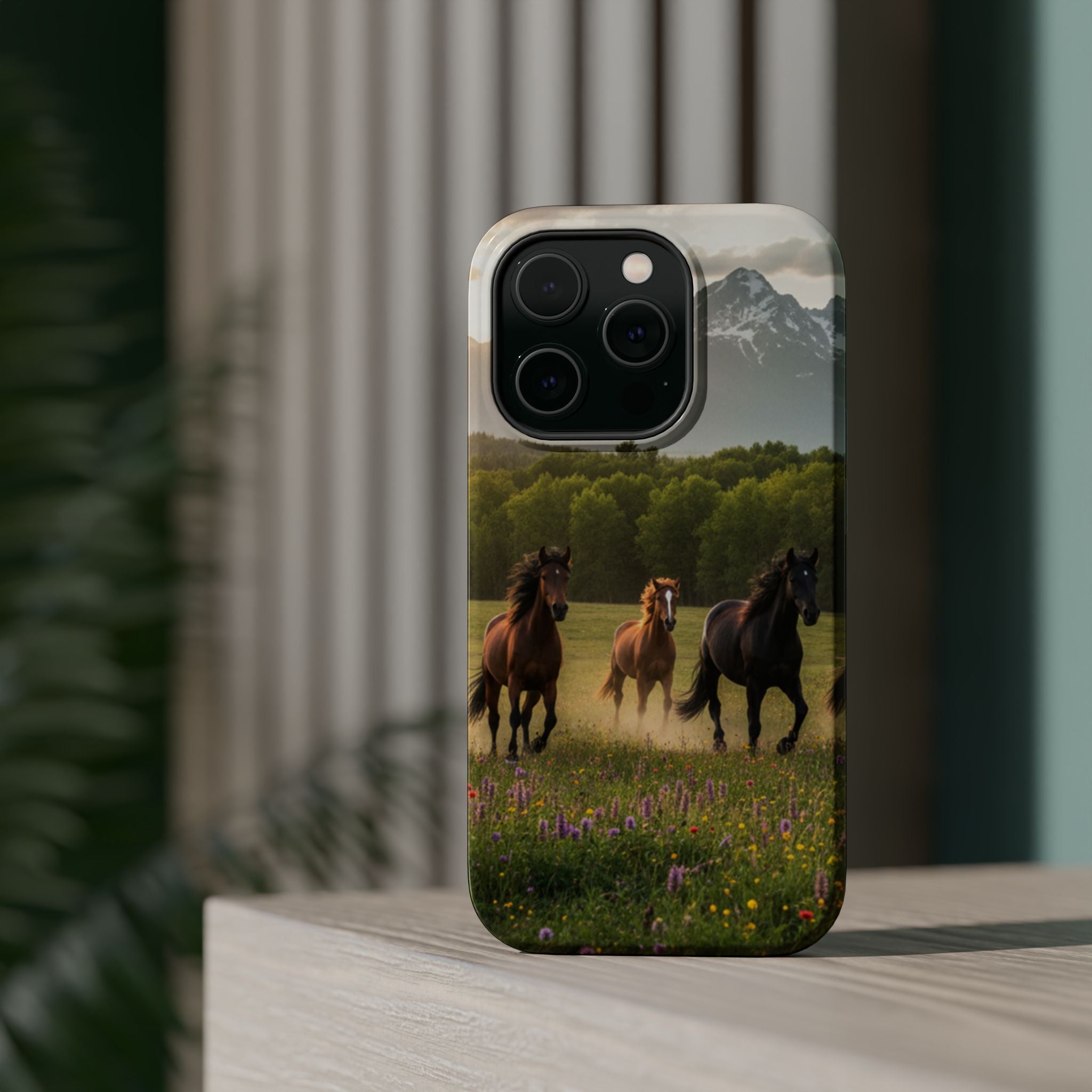 Running Horses Phone Case | Magnetic Impact-Resistant Case