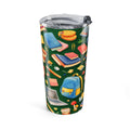Back to School Pattern Tumbler 20oz | Books, Backpack, Coffee