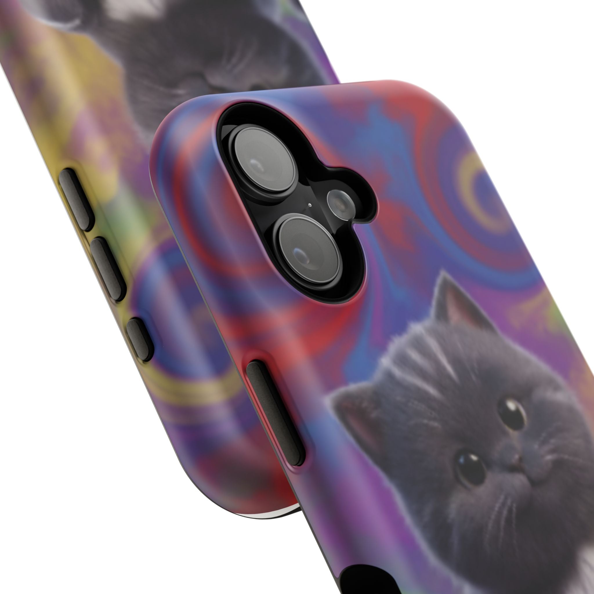 Kawaii Gray Kitten phone case | Impact-Resistant Case