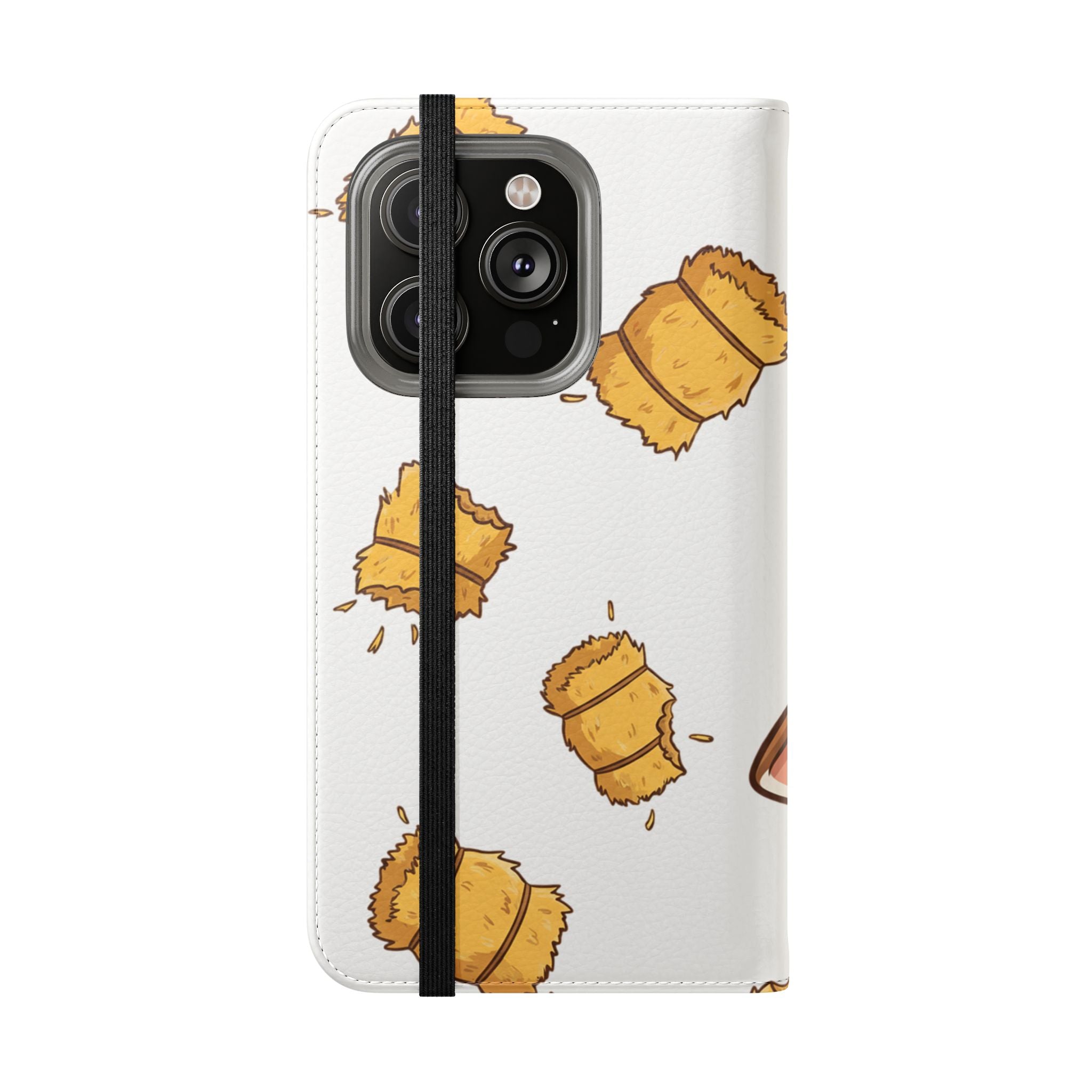 Cow & Hay Pattern Flip Case/ Cute Farm Animal Phone Wallet