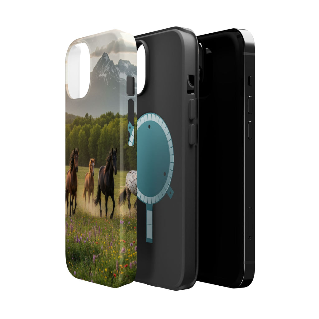 Running Horses Phone Case | Magnetic Impact-Resistant Case