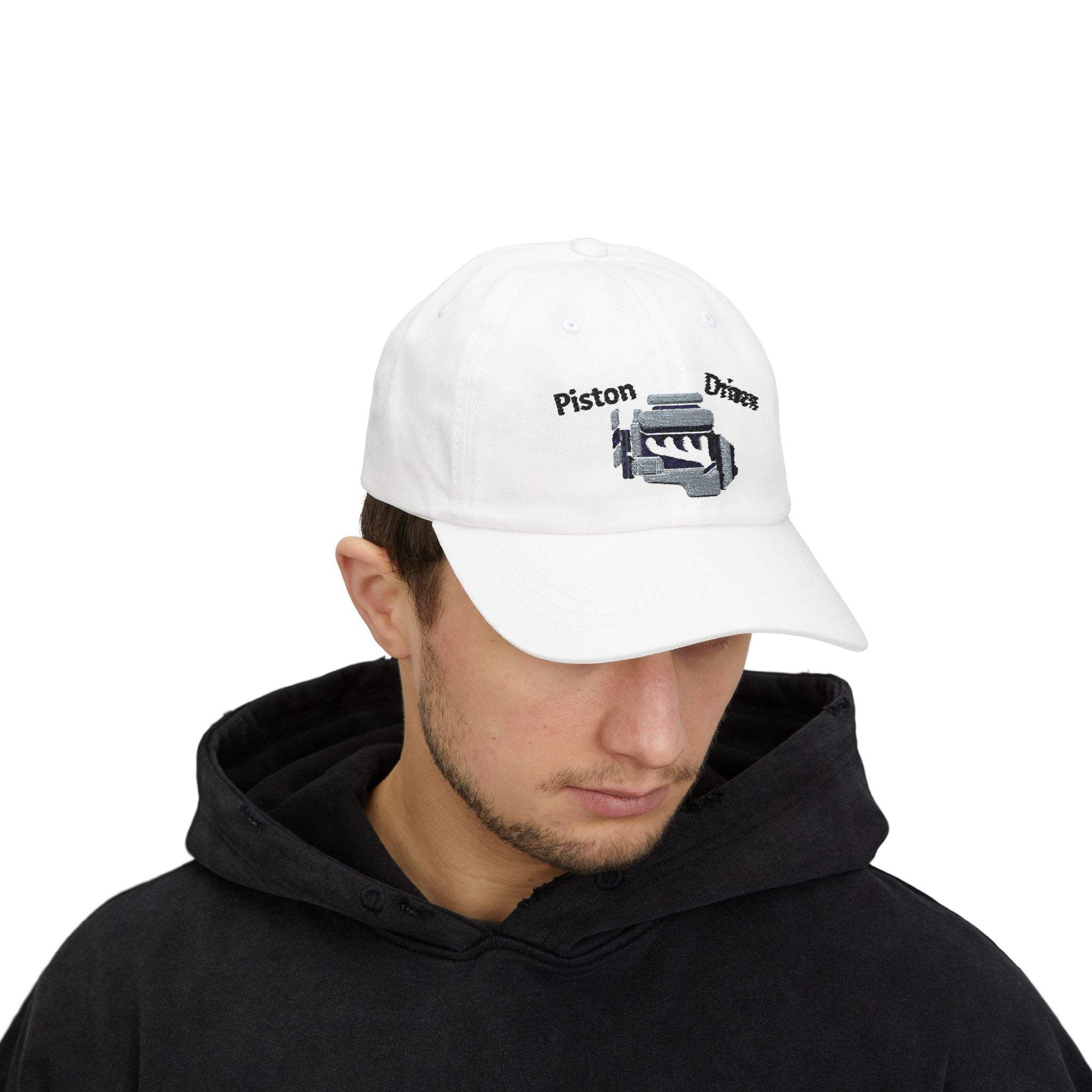 Piston Driven Engine Illustration Dad Cap | Embroidered Car Hat