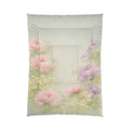 Watercolor Floral Comforter | Pink Peonies, Soft Green Background