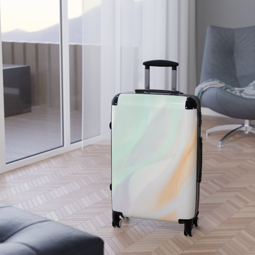 Suitcases/Abstract Swirl / Colorful Red, Blue & Gold Travel Luggage