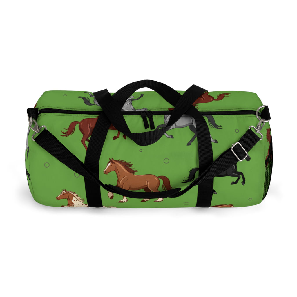 Copy of Green Equestrian Horse Pattern Duffel Bag / Travel Gym Overnight Bag