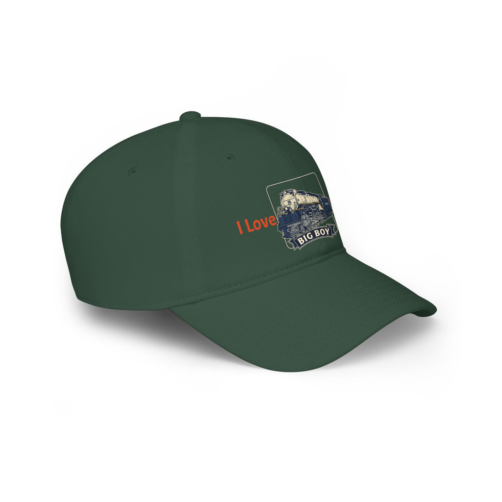 I Love Trains Big Boy Locomotive Low Profile Baseball Cap