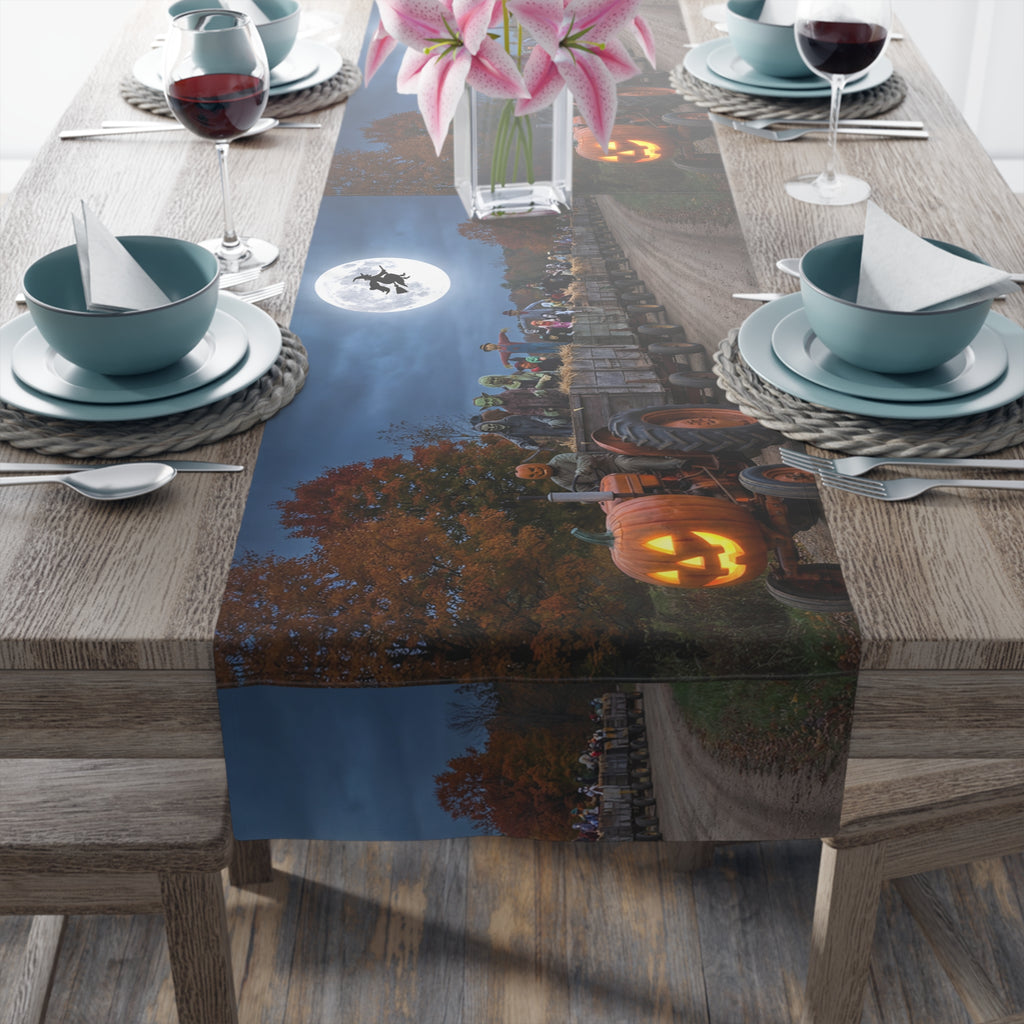 Halloween Pumpkin & Full Moon Table Runner