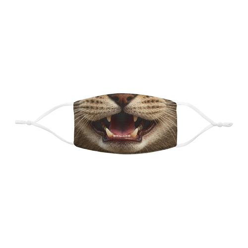 Cat Mouth Face Mask Snug-Fit Polyester Face Mask | Cute Cat Teeth Design