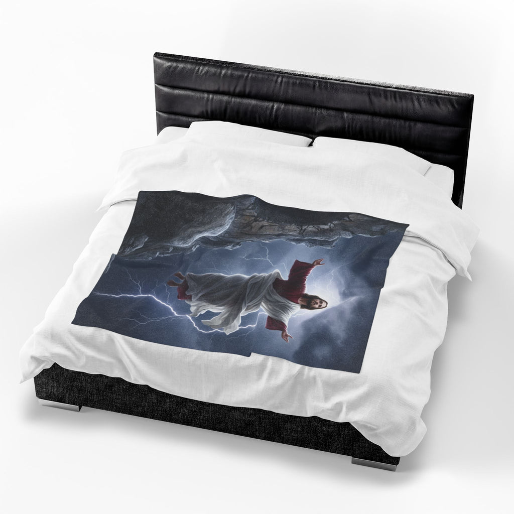 Blanket Jesus Ascending| Resurrection Christian Velveteen Plush