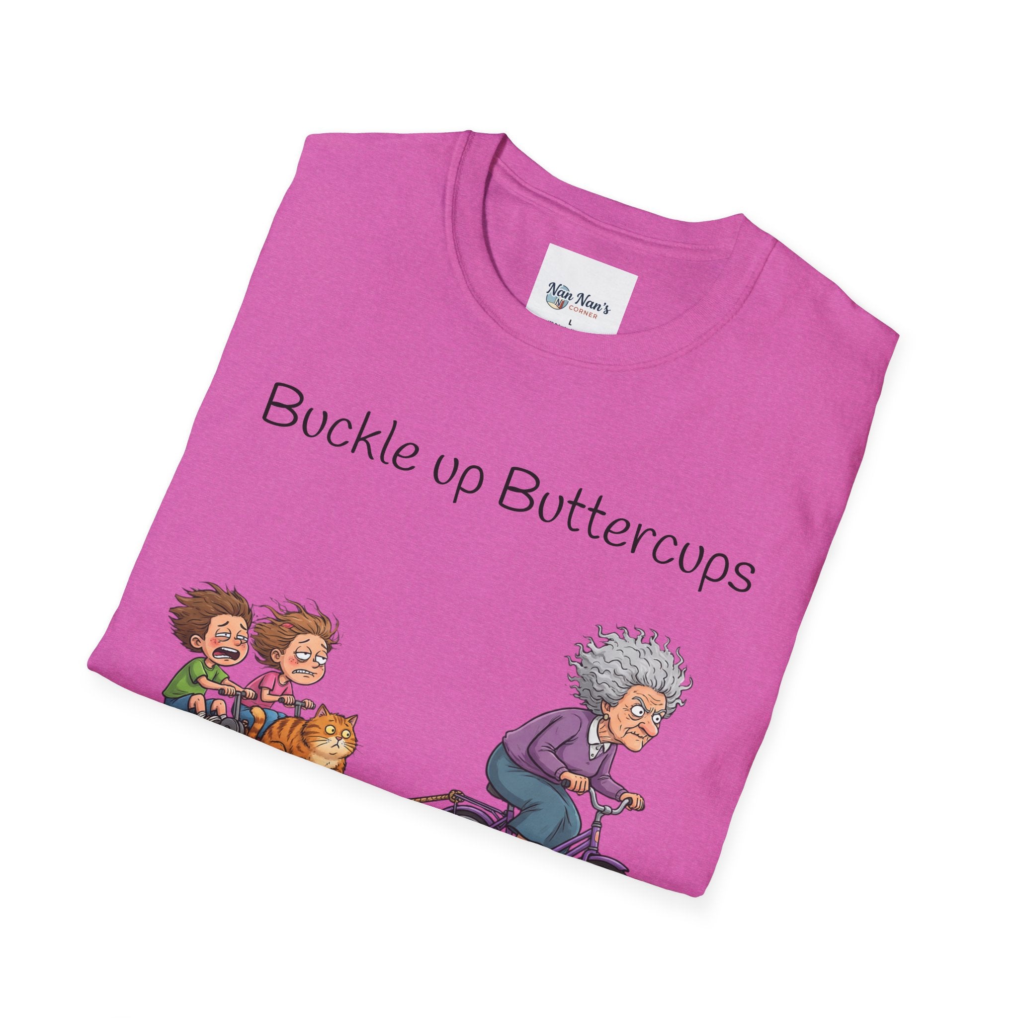 T-Shirt Buckle Up Buttercups Mom Mom Driving| Funny Grandma Tee