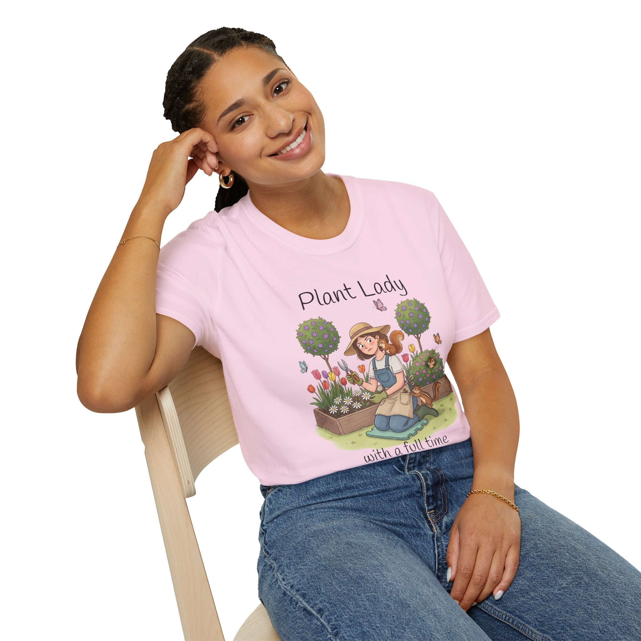 Plant Lady Gardening Unisex Graphic T-Shirt – Funny Plant Mom Cotton Tee