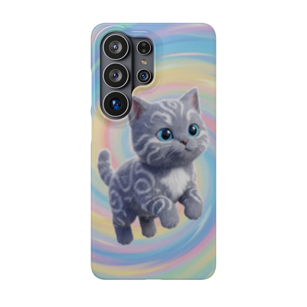 Gray Kitten Illustration Phone Case | Snap Case