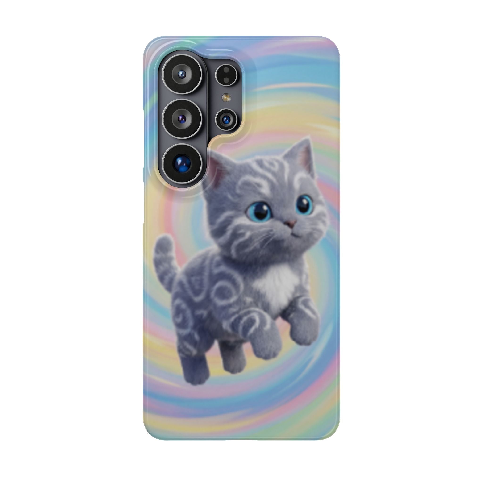 Gray Kitten Illustration Phone Case | Snap Case