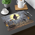 Halloween Witch Placemat — Spooky Graveyard Table Decor
