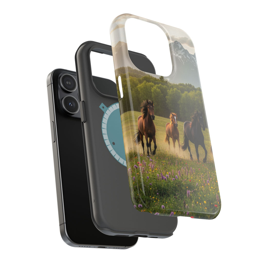 Running Horses Phone Case | Magnetic Impact-Resistant Case