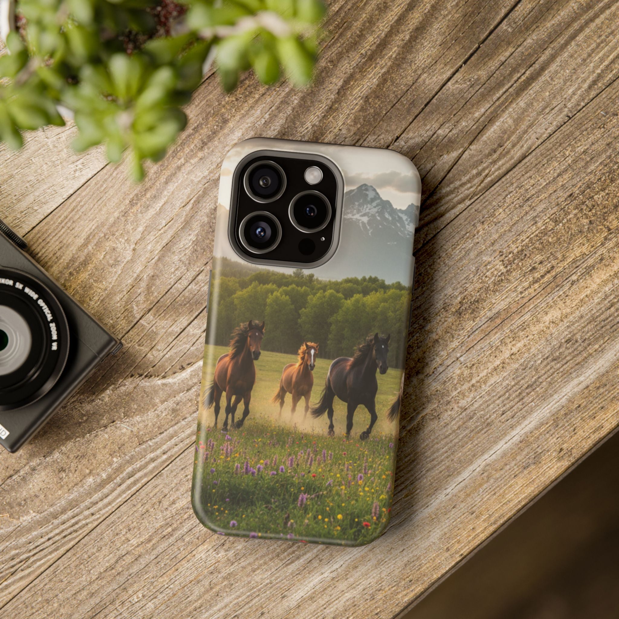 Running Horses Phone Case | Magnetic Impact-Resistant Case