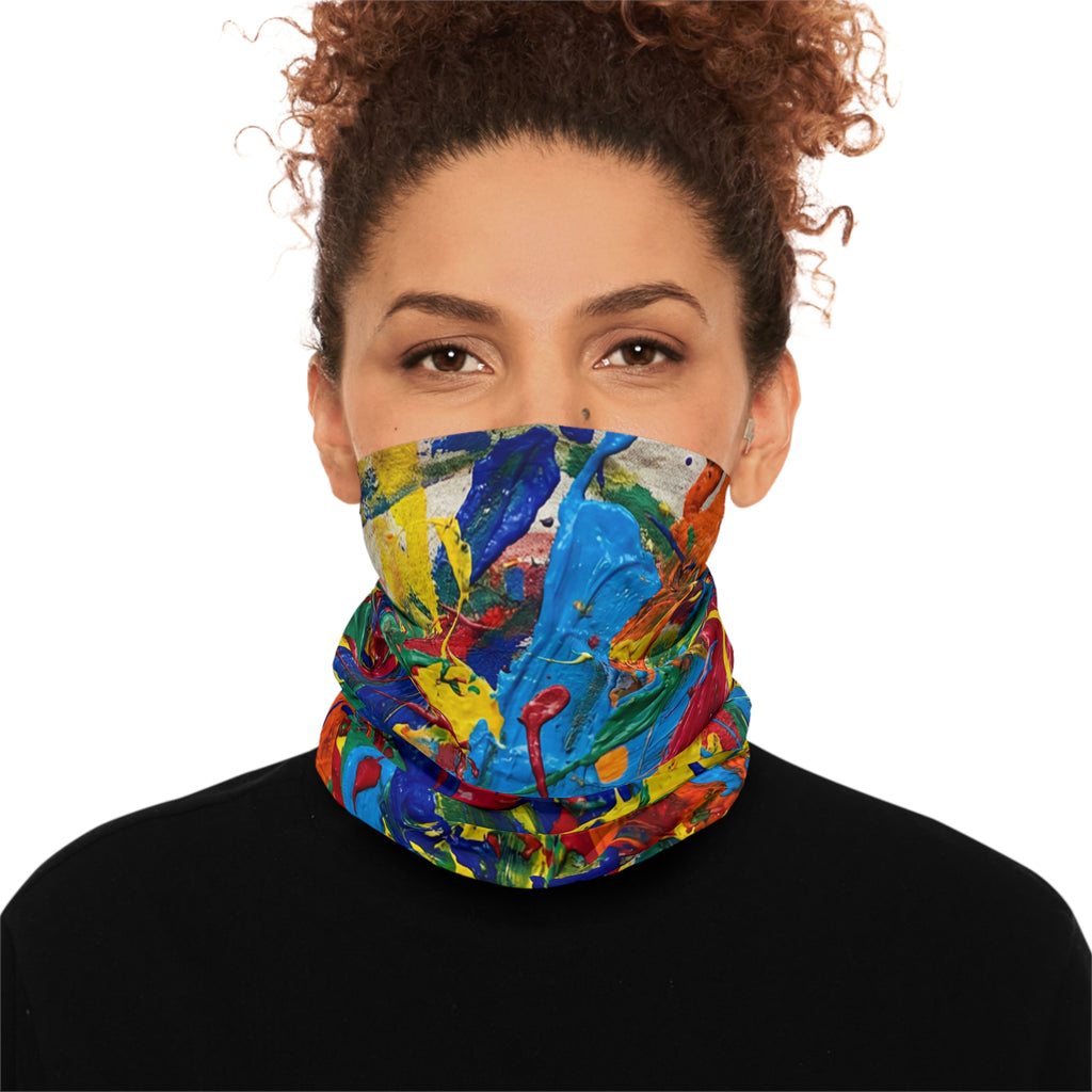 Abstract Color Splash Neck Gaiter | Paint Splatter Art