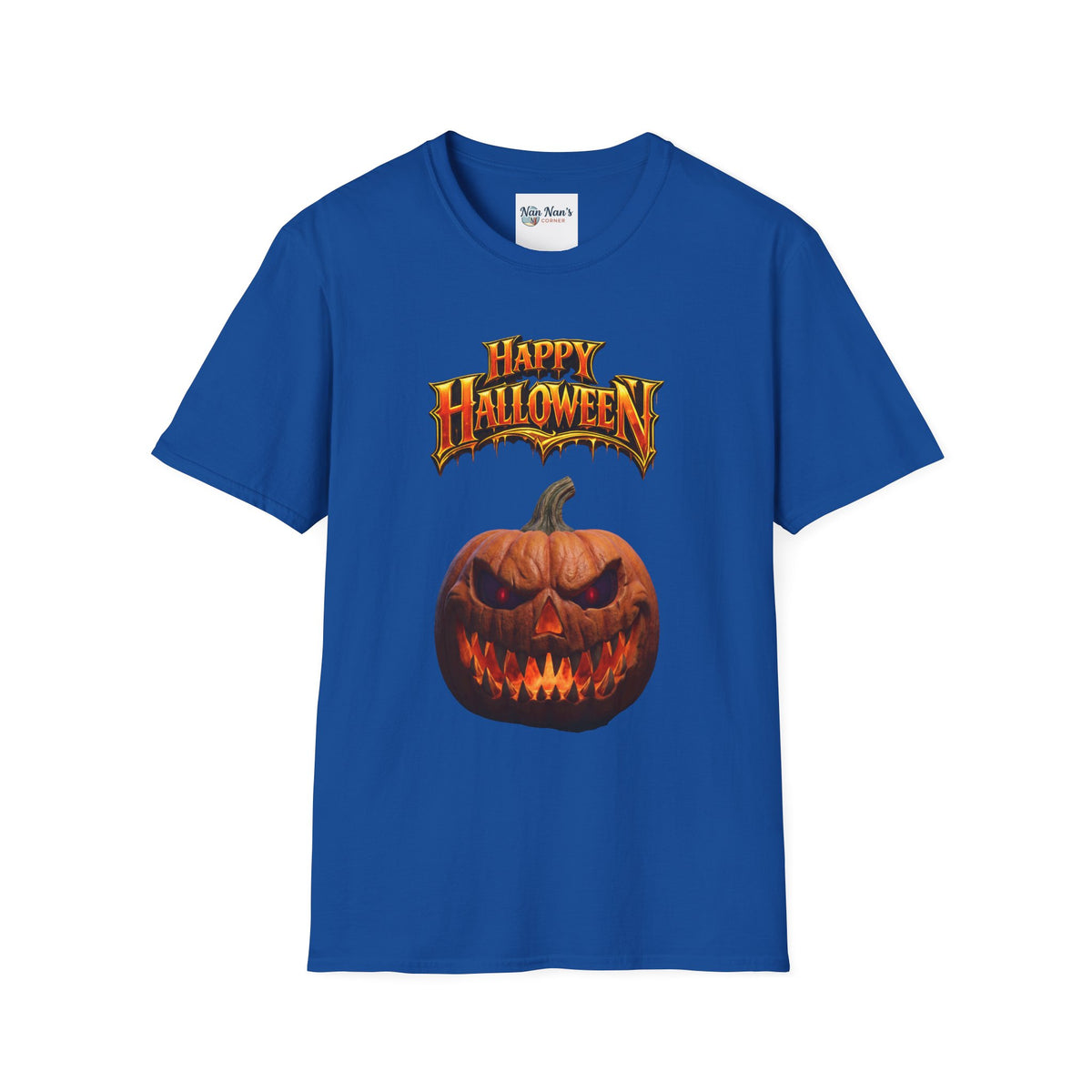 Happy Halloween Jack-O'-Lantern T-Shirt | Vintage Drip Graphic – Unisex Cotton Tee