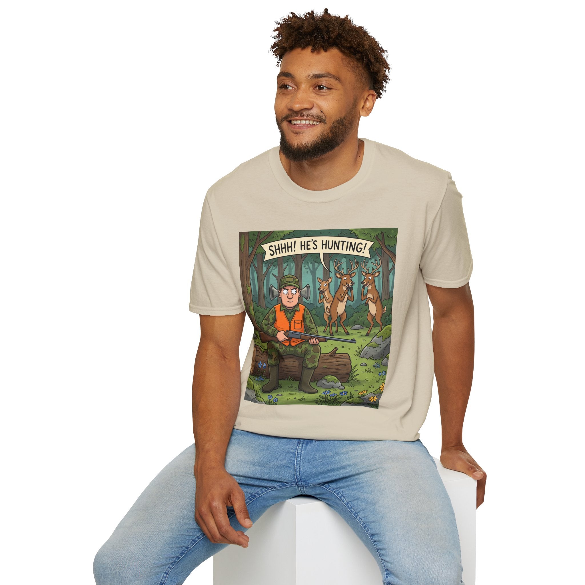 T-Shirt/Shhh He's Hunting | Funny Hunter