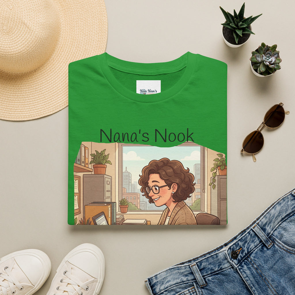 T-Shirt / "Nana's Nook: My Manager Has Whiskers" Cozy Grandma Cat Lover Tee