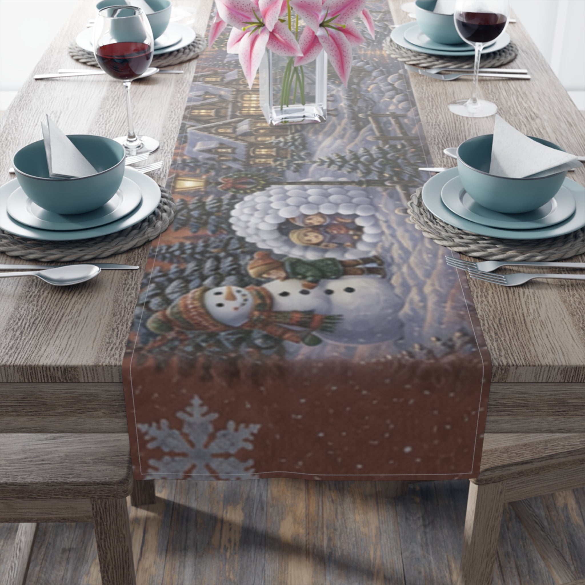 Winter Wonderland Table Runner | Holiday Table Decor
