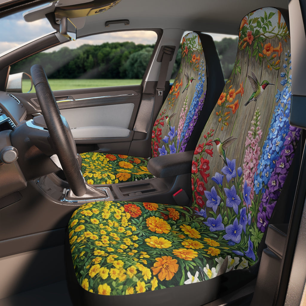 Car Seat Covers /Floral Hummingbird Seat Protector