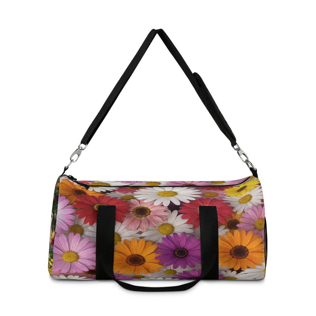 Floral Daisy Duffel Bag — Colorful Travel & Gym Bag