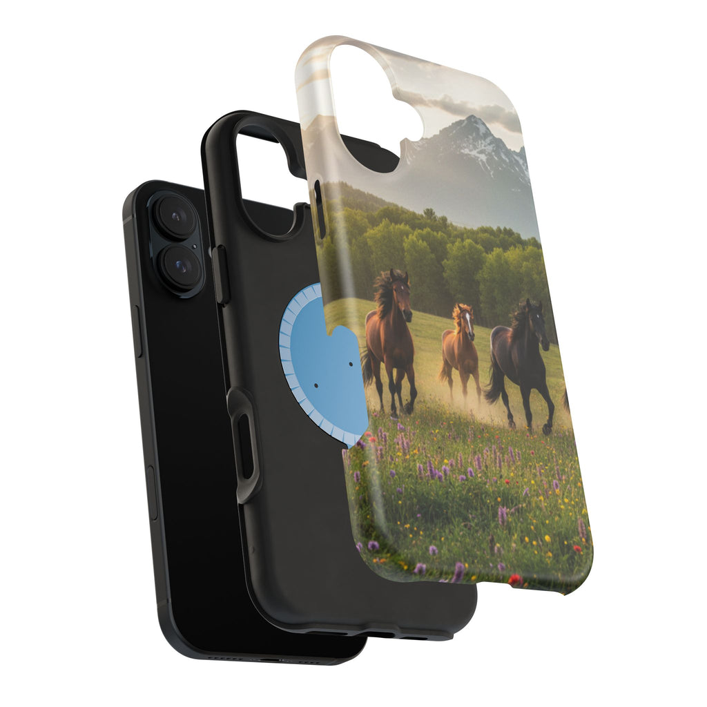 Running Horses Phone Case | Magnetic Impact-Resistant Case
