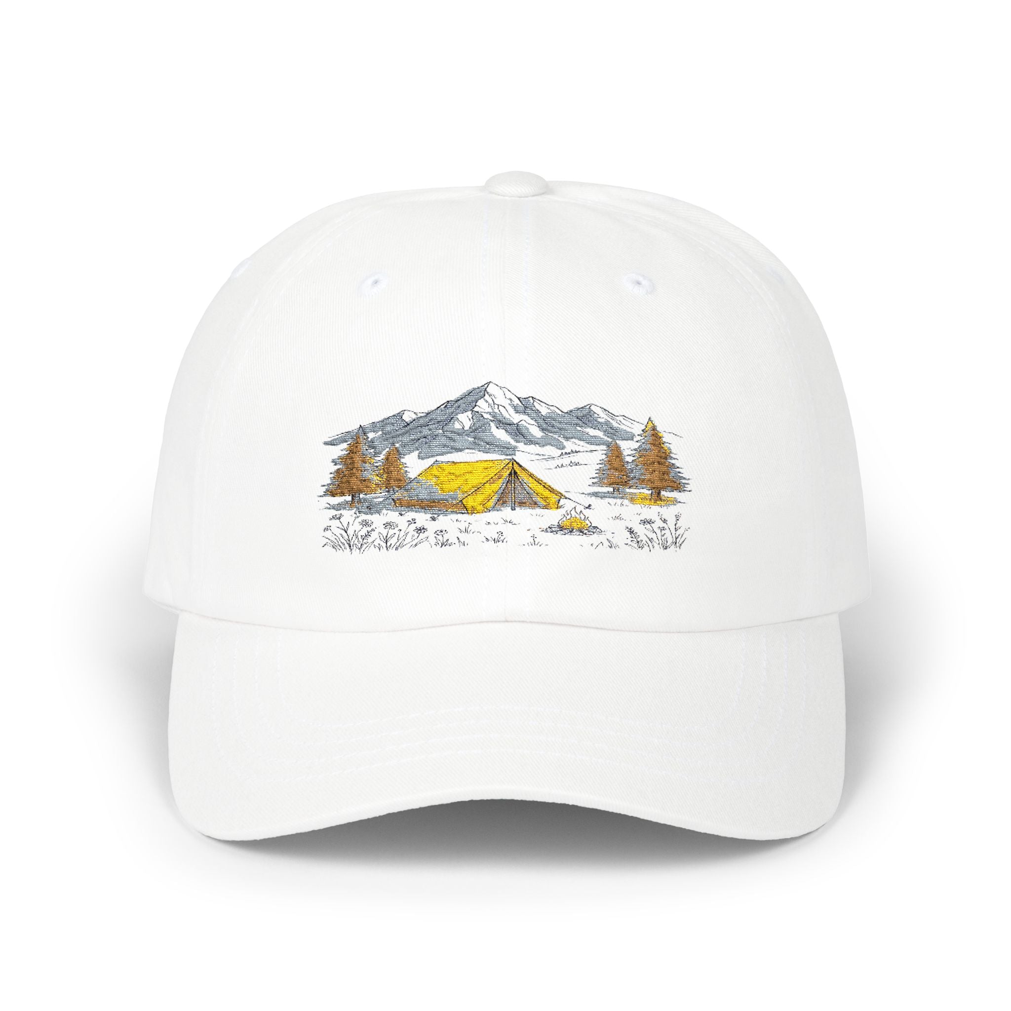 Yellow Tent Mountain Camp Cap | Dad Hat, Outdoor Adventure