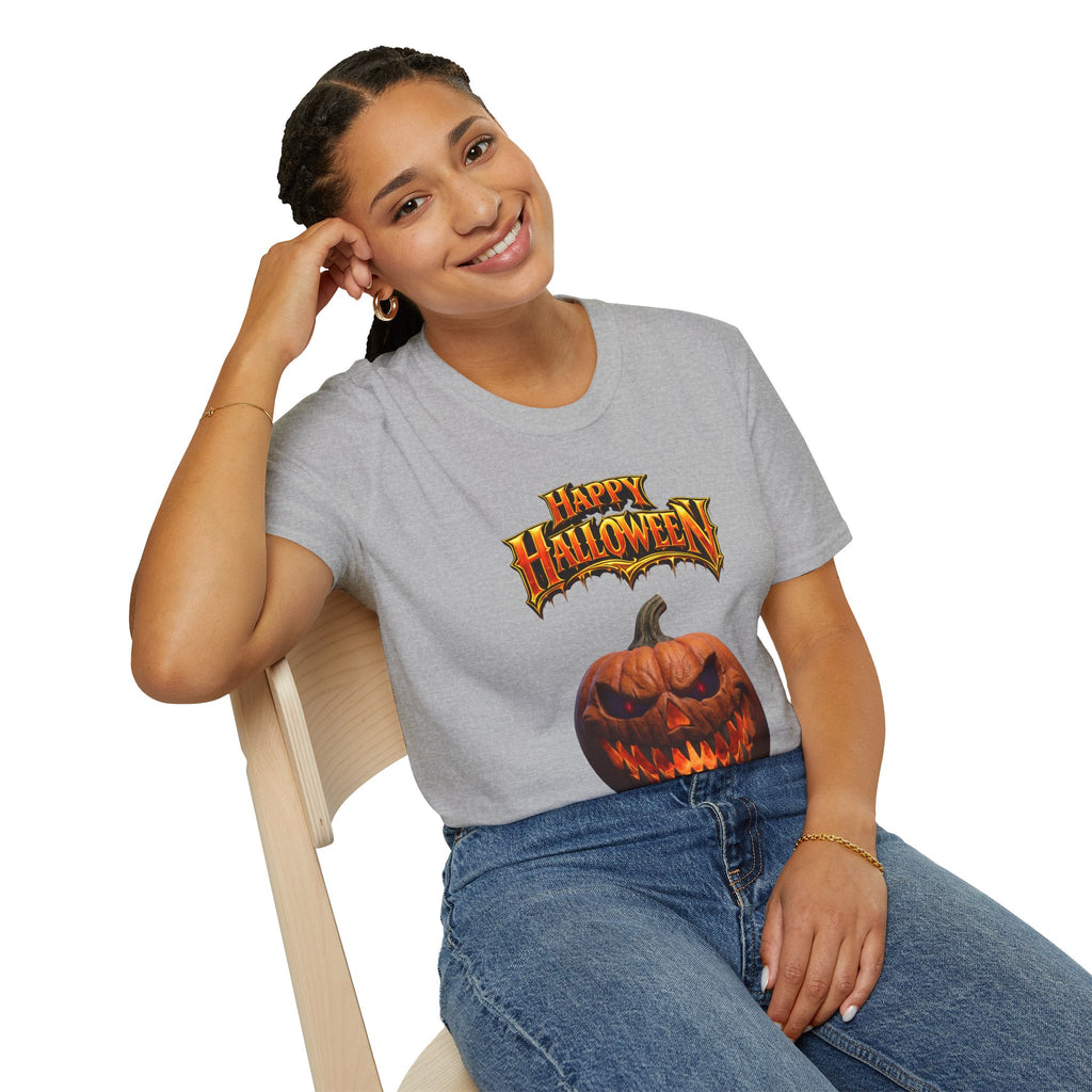 Happy Halloween Pumpkin T-Shirt | Jack-O'-Lantern Graphic Tee