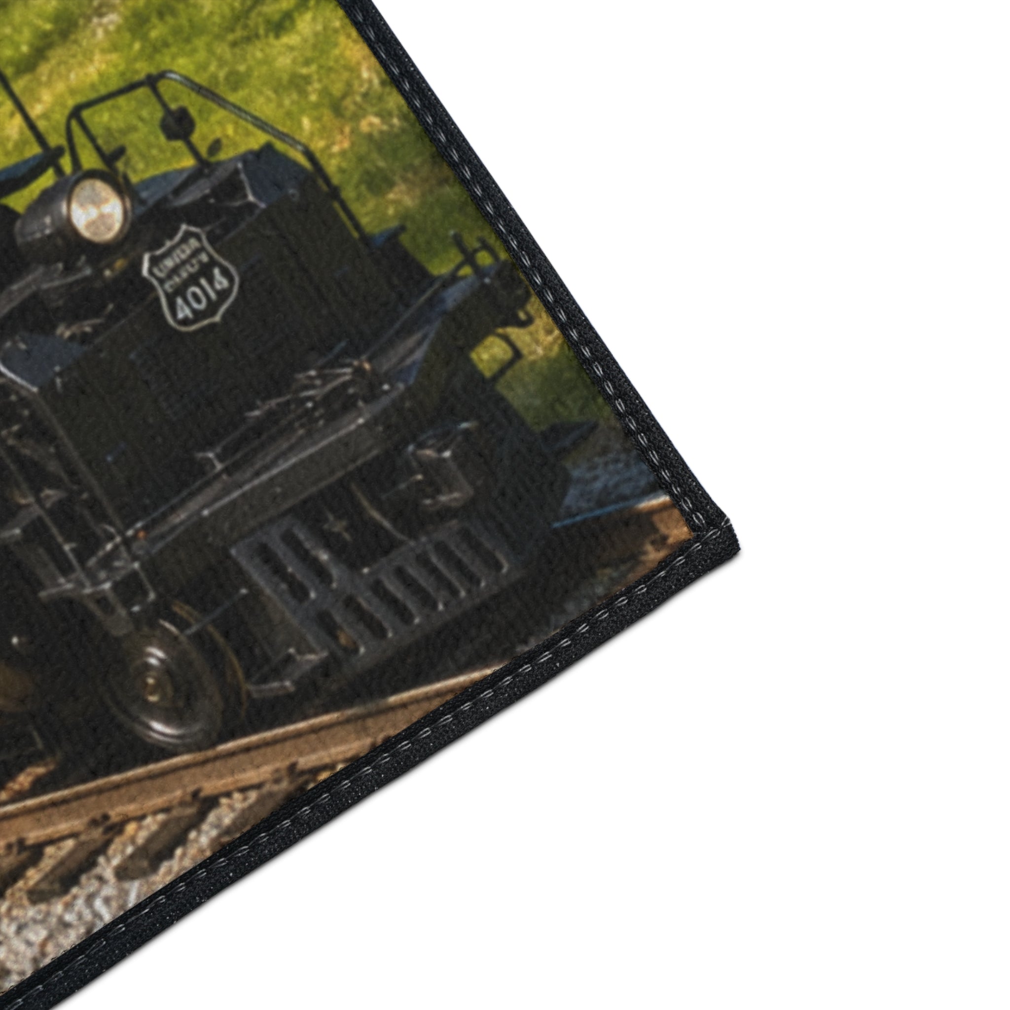 Vintage Steam Locomotive Floor Mat | Train Farm Landscape