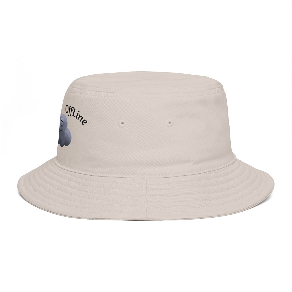 Mentally Offline Cloud Bucket Hat | Sad Cloud Illustration