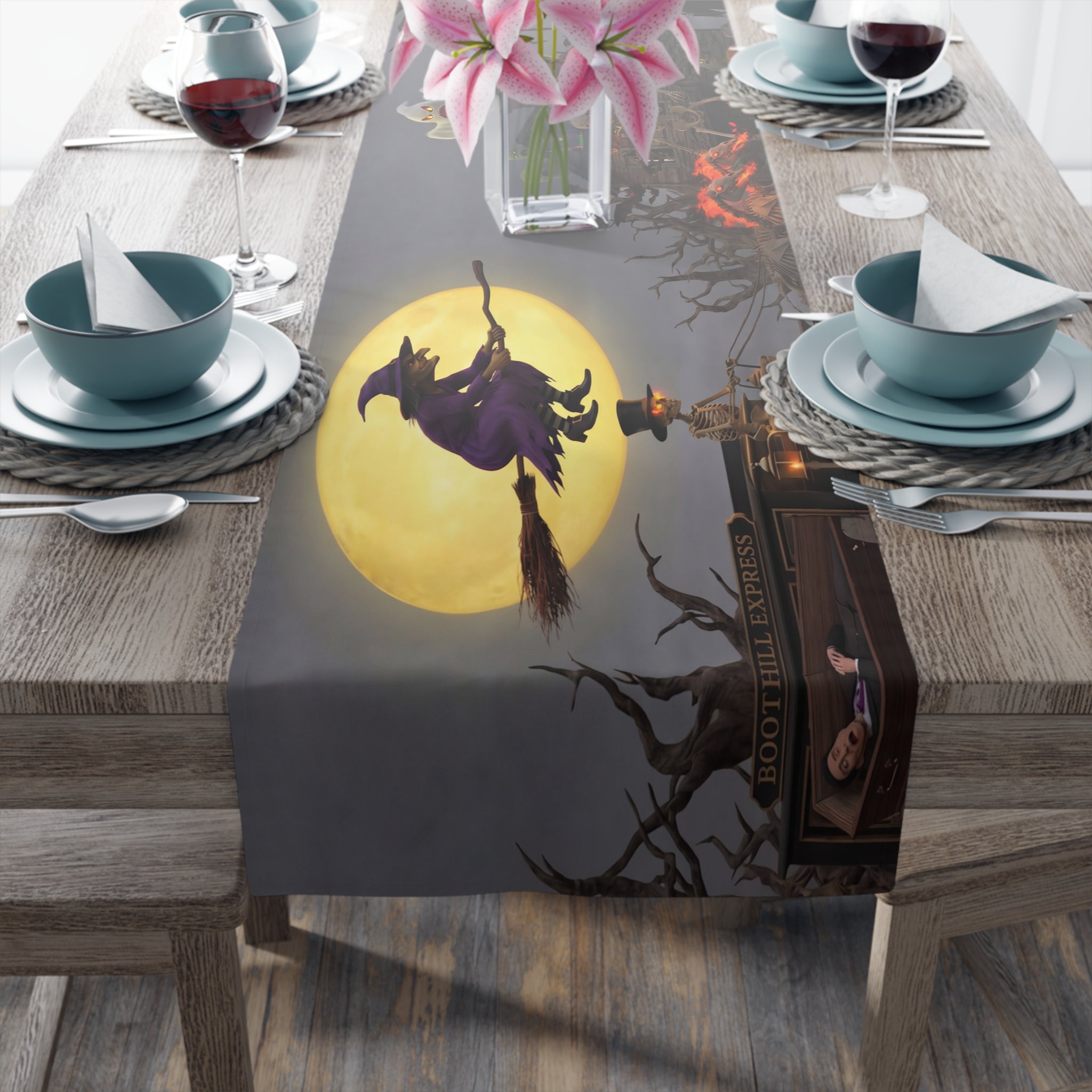 Haunted Halloween/Table Runner (Cotton, Poly)
