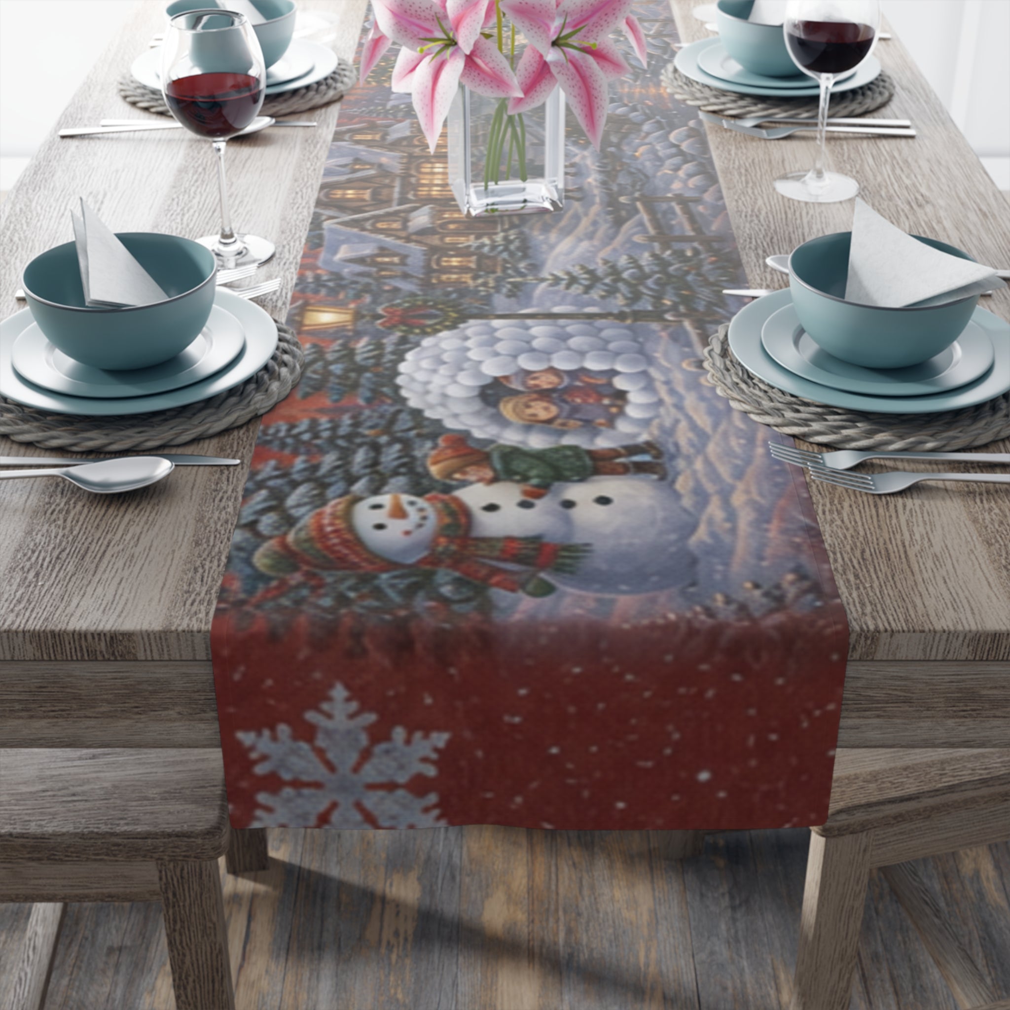 Winter Wonderland Table Runner | Holiday Table Decor