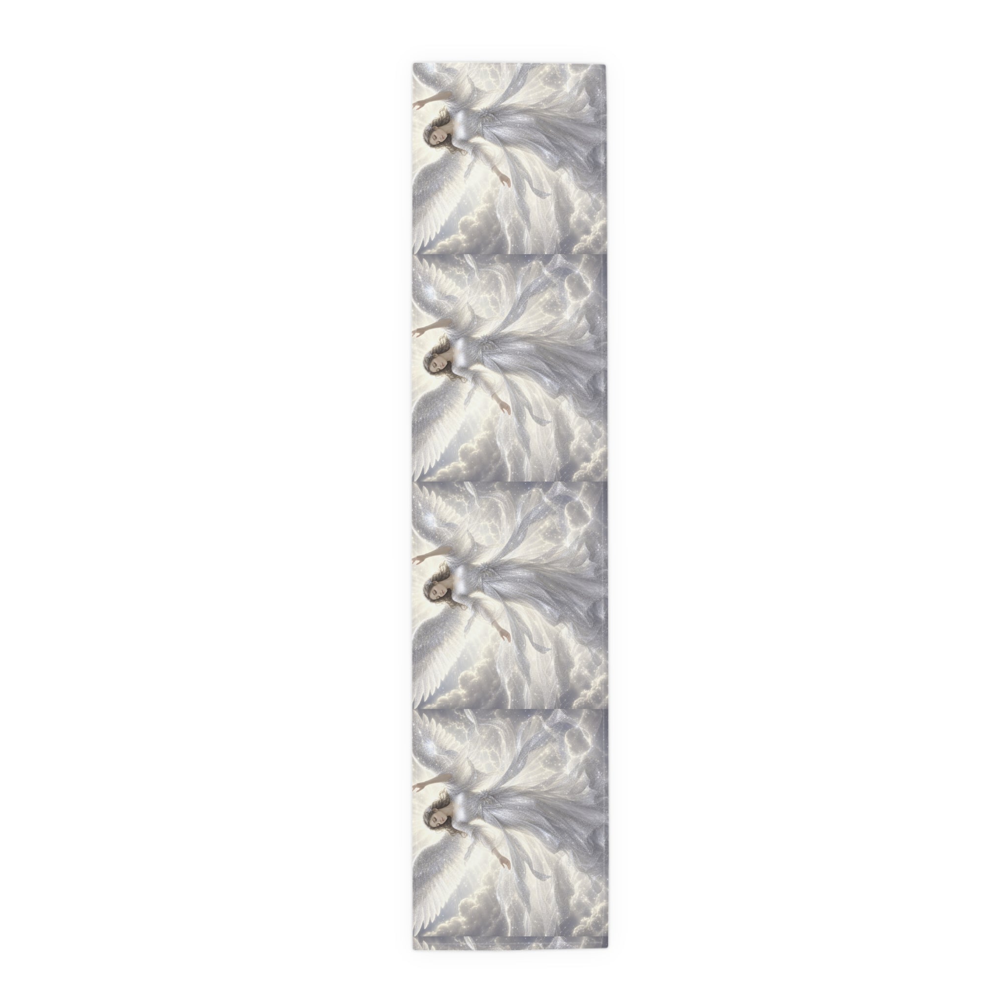 Sparkly White Angels Table Runner | Cotton Poly Blend