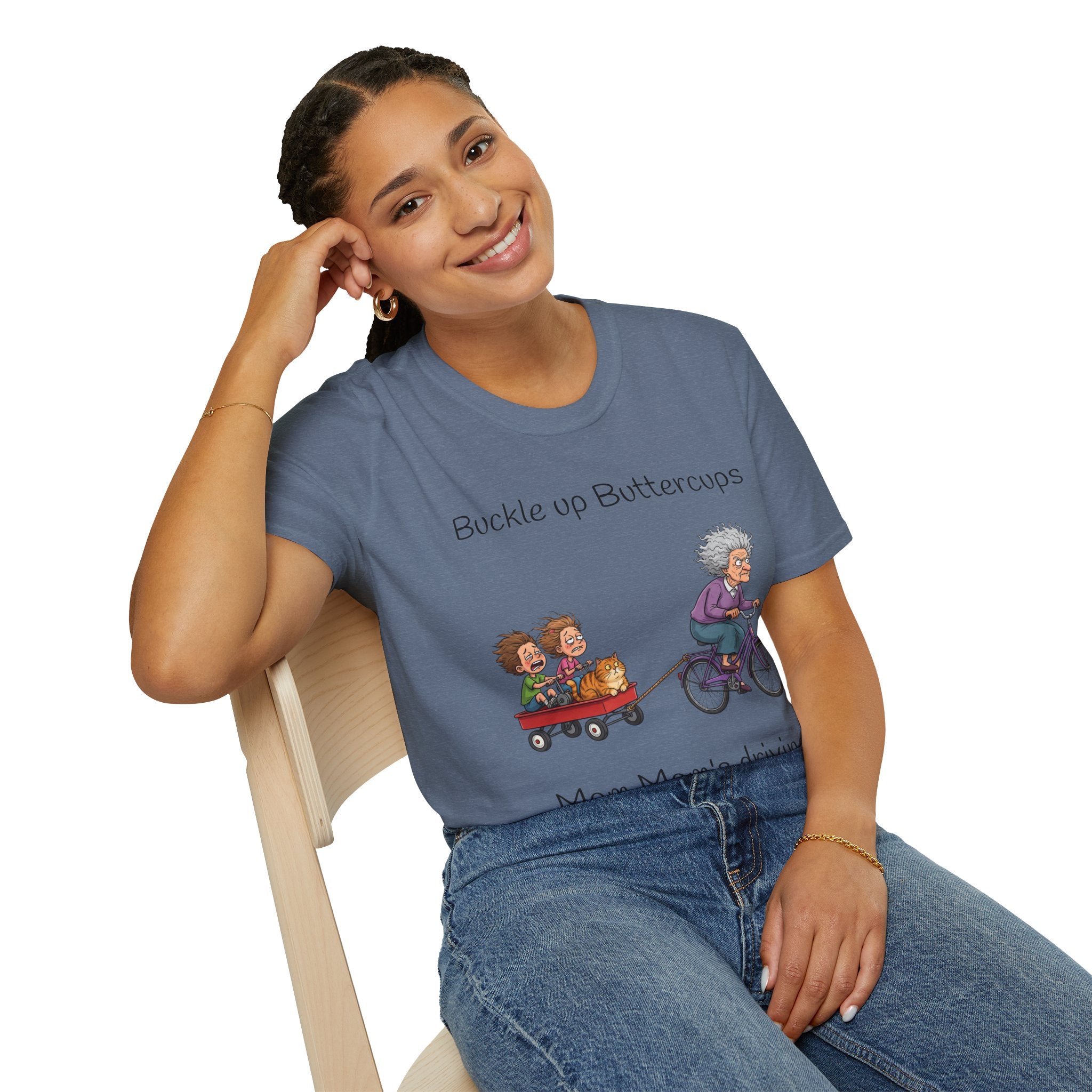 T-Shirt Buckle Up Buttercups Mom Mom Driving| Funny Grandma Tee